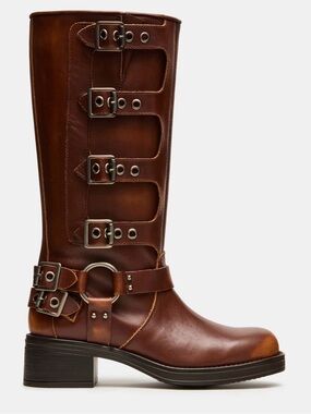 Steve Madden rocky cognac distressed boots - Brown